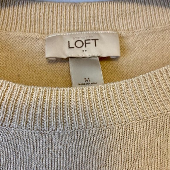 LOFT Paris Embroidered Beige Sweater - Picture 5 of 8